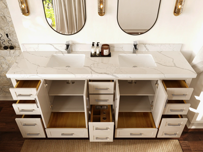 Boston 84 in. W x 22 in. D Double Sink Bathroom Vanity - Willow Bath and Vanity