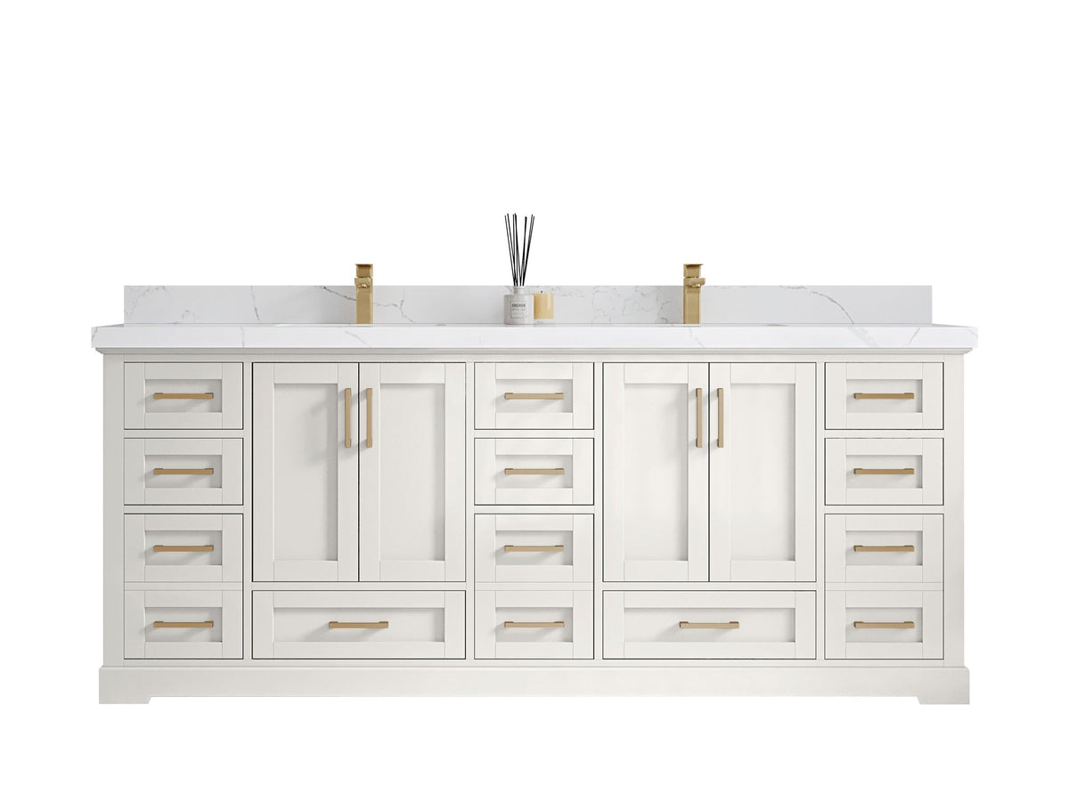 Boston 84 in. W x 22 in. D Double Sink Bathroom Vanity - Willow Bath and Vanity