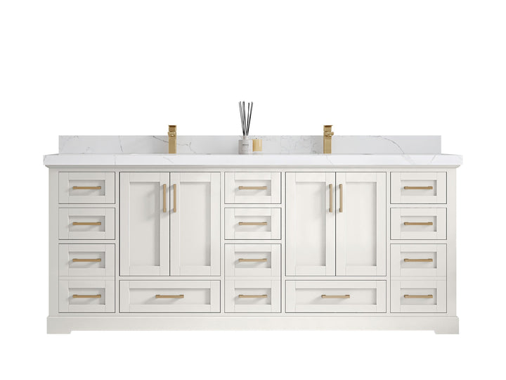 Boston 84 in. W x 22 in. D Double Sink Bathroom Vanity - photo 1