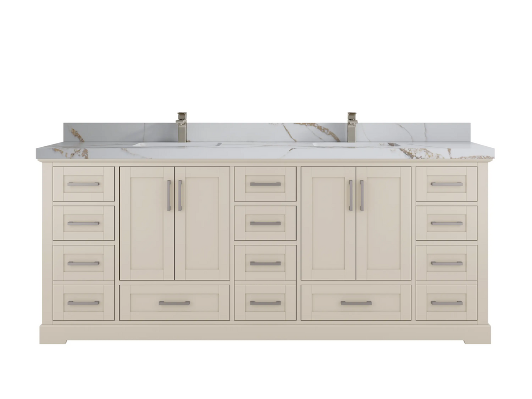 Boston 84 in. W x 22 in. D Double Sink Bathroom Vanity - Willow Bath and Vanity