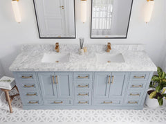 Boston 84 in. W x 22 in. D Double Sink Bathroom Vanity - photo 6