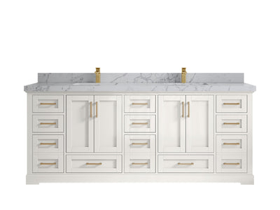 Boston 84 in. W x 22 in. D Double Sink Bathroom Vanity - Willow Bath and Vanity
