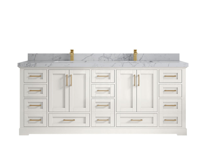 Boston 84 in. W x 22 in. D Double Sink Bathroom Vanity - photo 41