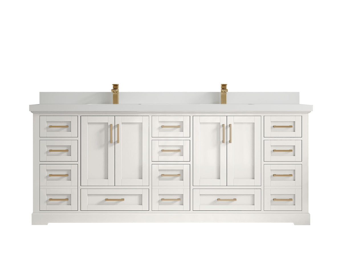 Boston 84 in. W x 22 in. D Double Sink Bathroom Vanity - Willow Bath and Vanity