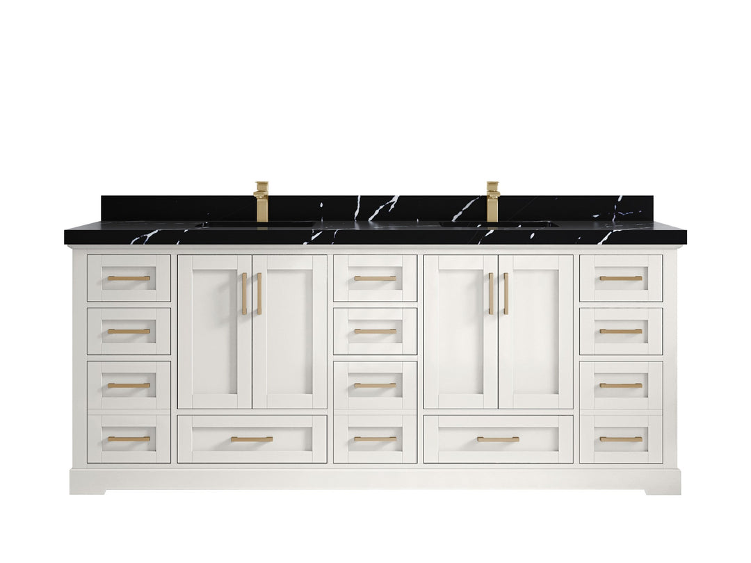 Boston 84 in. W x 22 in. D Double Sink Bathroom Vanity - Willow Bath and Vanity