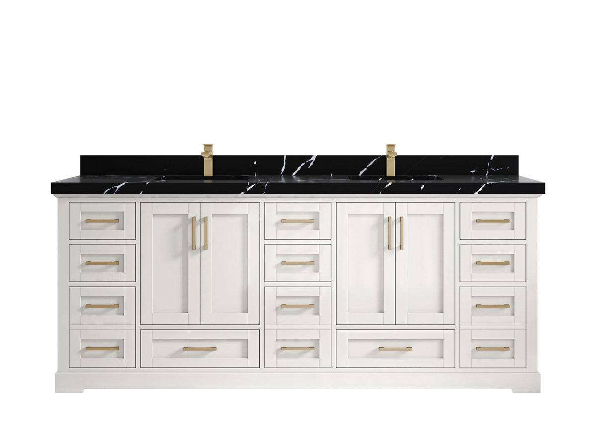 Boston 84 in. W x 22 in. D Double Sink Bathroom Vanity - Willow Bath and Vanity
