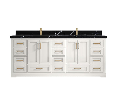 Boston 84 in. W x 22 in. D Double Sink Bathroom Vanity - Willow Bath and Vanity