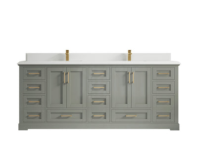 Boston 84 in. W x 22 in. D Double Sink Bathroom Vanity - Willow Bath and Vanity