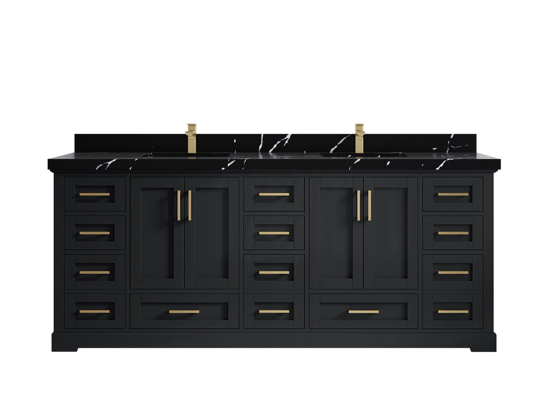 Boston 84 in. W x 22 in. D Double Sink Bathroom Vanity - Willow Bath and Vanity