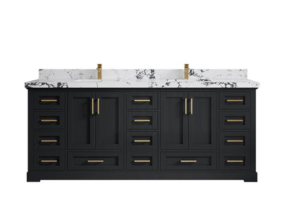 Boston 84 in. W x 22 in. D Double Sink Bathroom Vanity - Willow Bath and Vanity