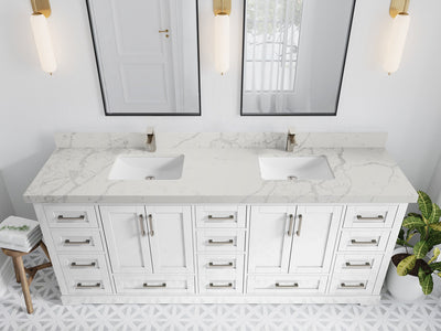 Boston 84 in. W x 22 in. D Double Sink Bathroom Vanity - Willow Bath and Vanity