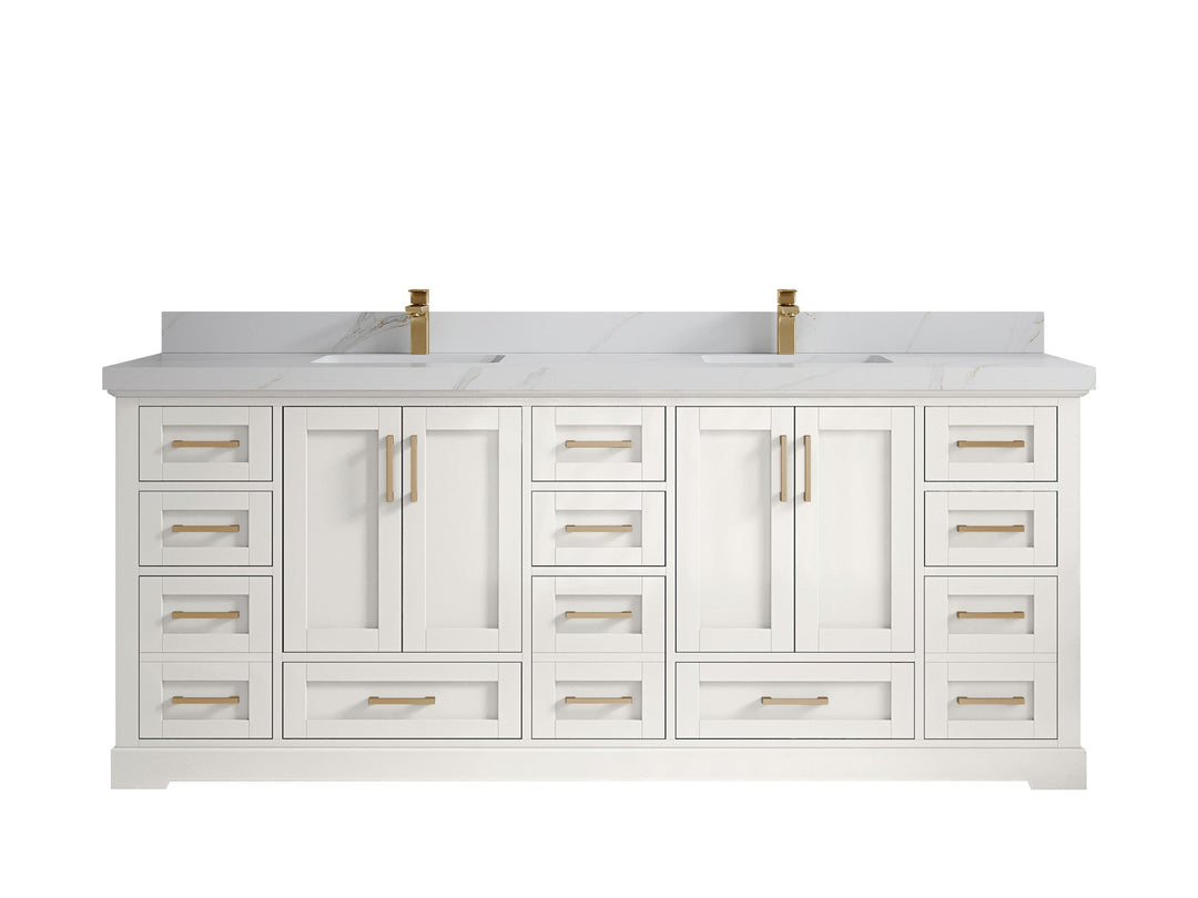 Boston 84 in. W x 22 in. D Double Sink Bathroom Vanity - Willow Bath and Vanity