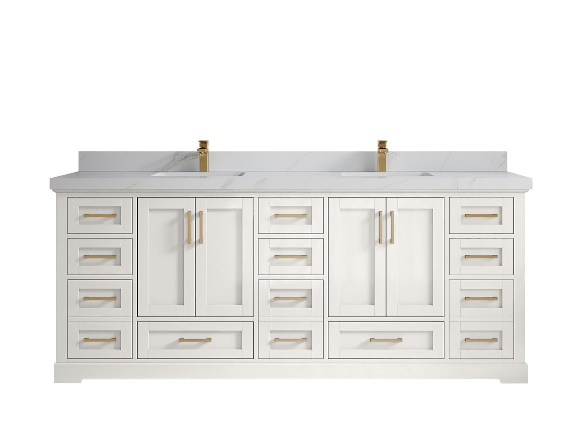 Boston 84 in. W x 22 in. D Double Sink Bathroom Vanity - Willow Bath and Vanity