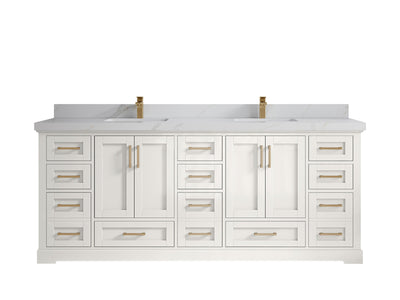 Boston 84 in. W x 22 in. D Double Sink Bathroom Vanity - Willow Bath and Vanity