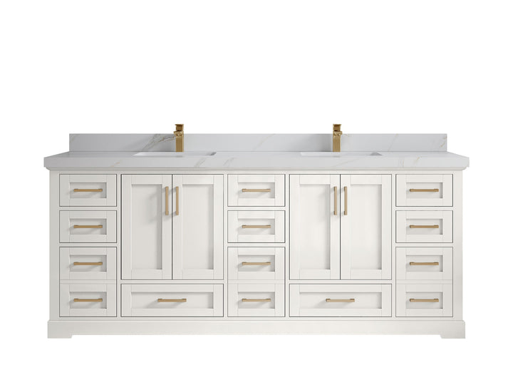 Boston 84 in. W x 22 in. D Double Sink Bathroom Vanity - photo 27