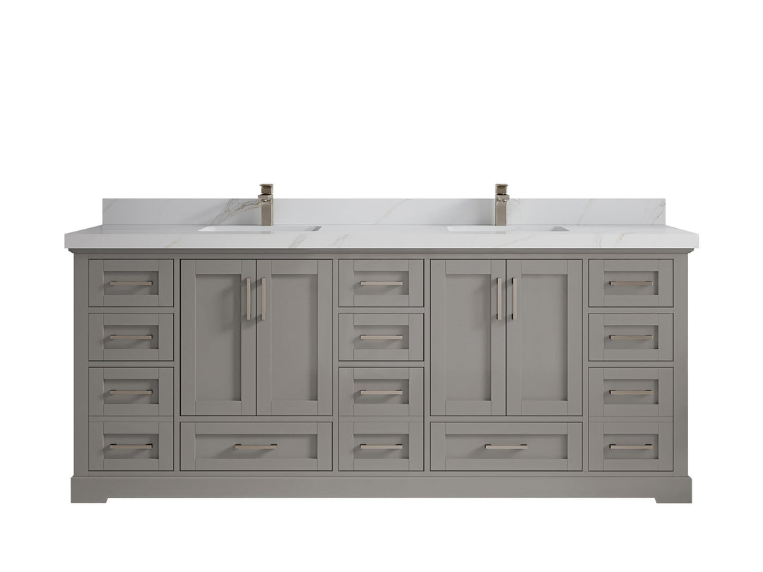 Boston 84 in. W x 22 in. D Double Sink Bathroom Vanity - Willow Bath and Vanity