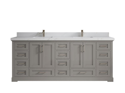 Boston 84 in. W x 22 in. D Double Sink Bathroom Vanity - Willow Bath and Vanity