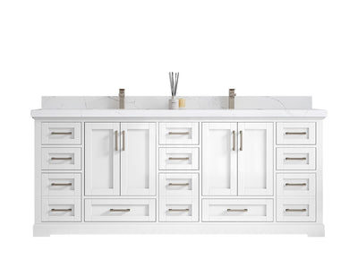 Boston 84 in. W x 22 in. D Double Sink Bathroom Vanity - Willow Bath and Vanity