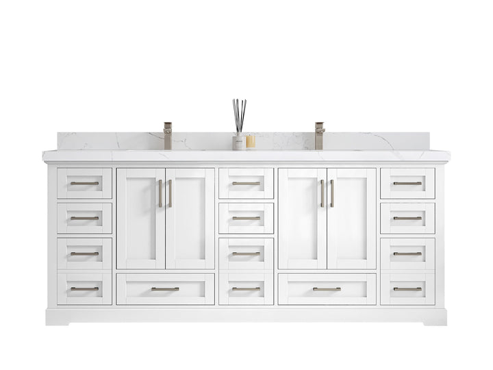 Boston 84 in. W x 22 in. D Double Sink Bathroom Vanity - photo 1