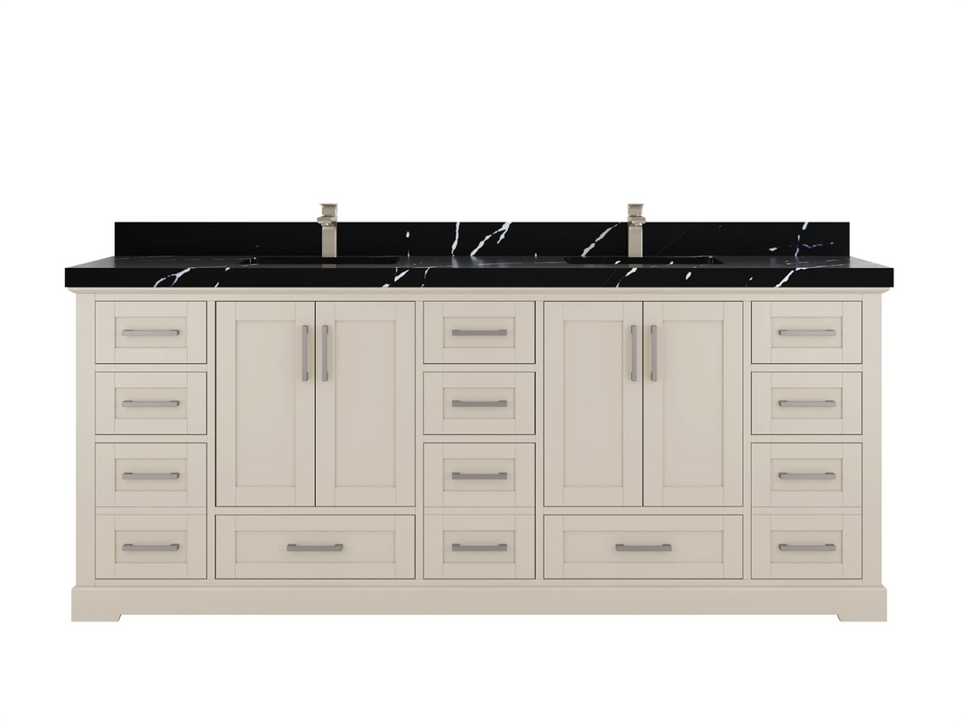 Boston 84 in. W x 22 in. D Double Sink Bathroom Vanity - Willow Bath and Vanity