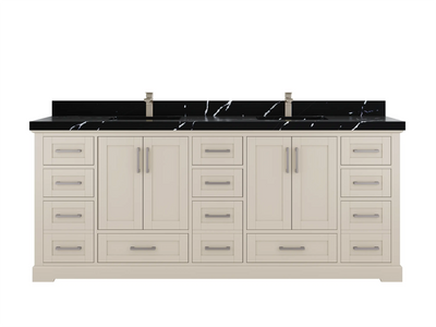 Boston 84 in. W x 22 in. D Double Sink Bathroom Vanity - Willow Bath and Vanity