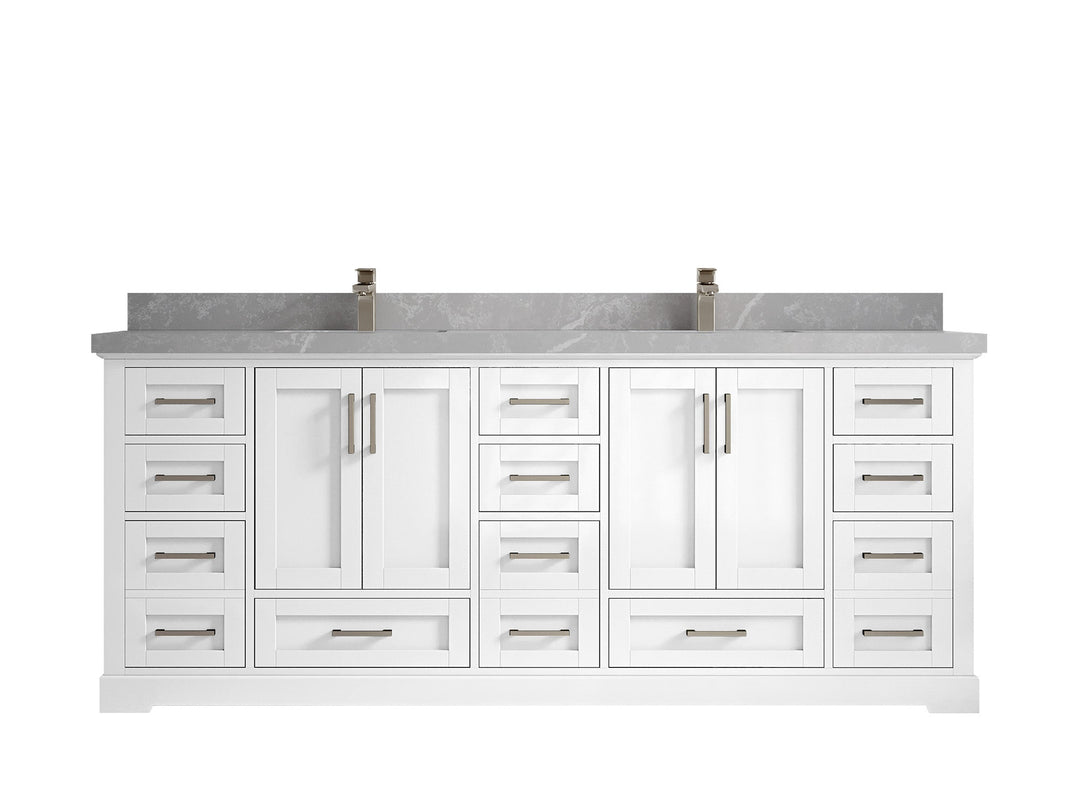Boston 84 in. W x 22 in. D Double Sink Bathroom Vanity - Willow Bath and Vanity