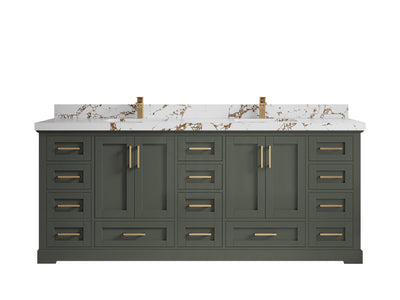 Boston 84 in. W x 22 in. D Double Sink Bathroom Vanity - Willow Bath and Vanity