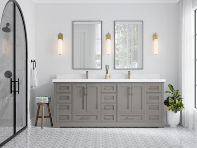 Boston 84 in. W x 22 in. D Double Sink Bathroom Vanity - Willow Bath and Vanity
