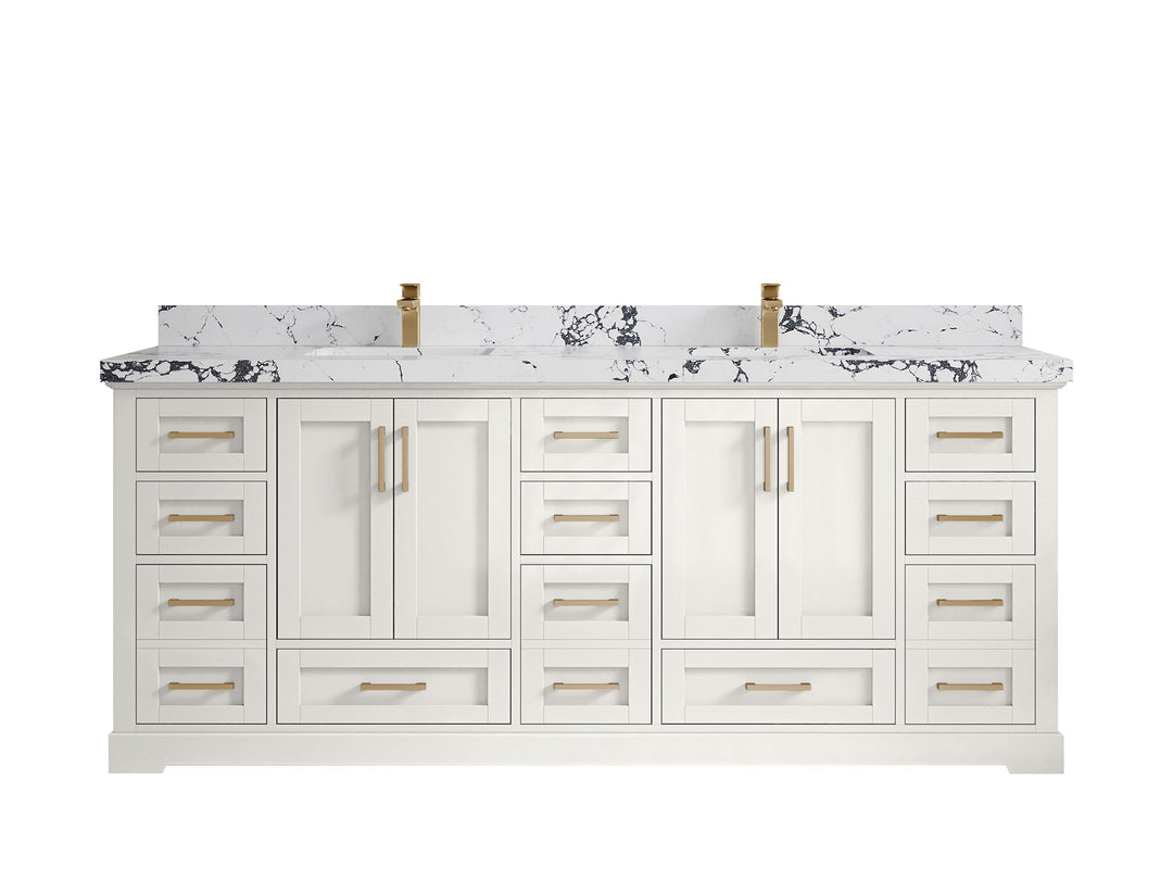 Boston 84 in. W x 22 in. D Double Sink Bathroom Vanity - Willow Bath and Vanity