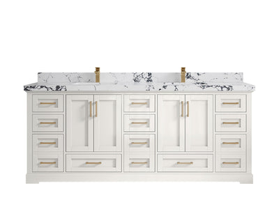 Boston 84 in. W x 22 in. D Double Sink Bathroom Vanity - Willow Bath and Vanity