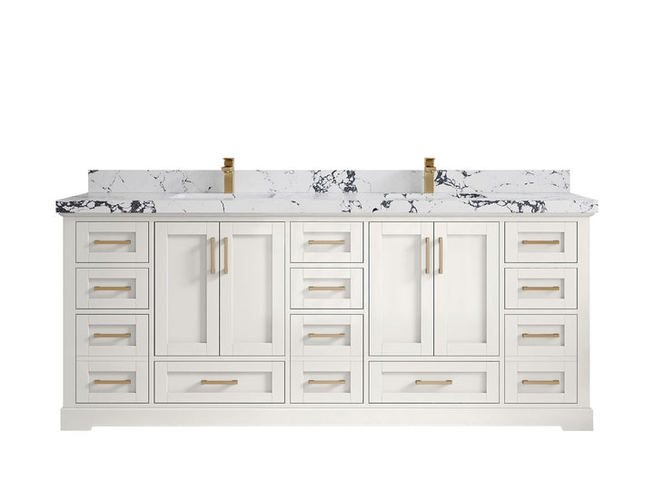 Boston 84 in. W x 22 in. D Double Sink Bathroom Vanity - photo 39