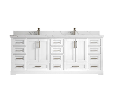Boston 84 in. W x 22 in. D Double Sink Bathroom Vanity - Willow Bath and Vanity