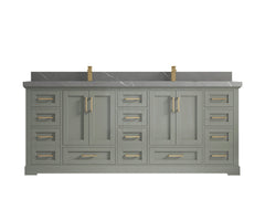 Boston 84 in. W x 22 in. D Double Sink Bathroom Vanity - photo 32