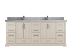 Boston 84 in. W x 22 in. D Double Sink Bathroom Vanity - photo 24
