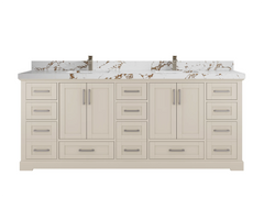 Boston 84 in. W x 22 in. D Double Sink Bathroom Vanity - photo 26