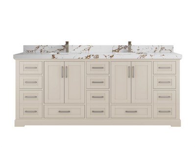 Boston 84 in. W x 22 in. D Double Sink Bathroom Vanity - Willow Bath and Vanity