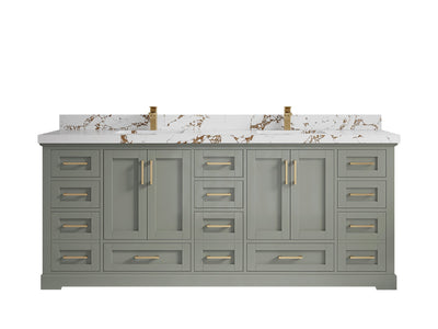 Boston 84 in. W x 22 in. D Double Sink Bathroom Vanity - Willow Bath and Vanity