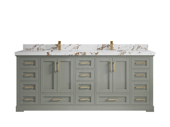 Boston 84 in. W x 22 in. D Double Sink Bathroom Vanity - photo 34