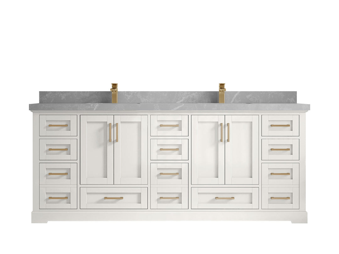 Boston 84 in. W x 22 in. D Double Sink Bathroom Vanity - Willow Bath and Vanity