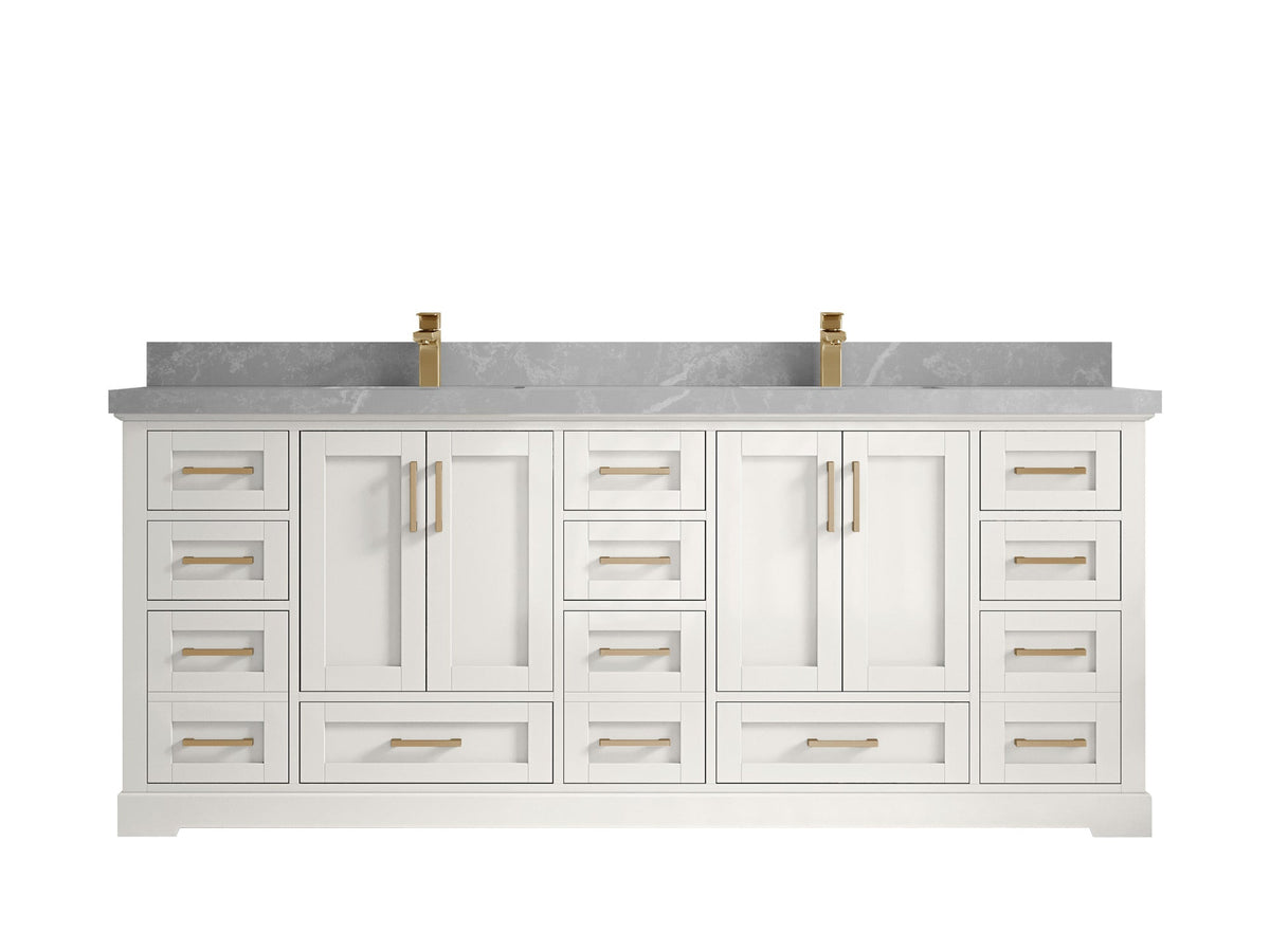 Boston 84 in. W x 22 in. D Double Sink Bathroom Vanity - Willow Bath and Vanity