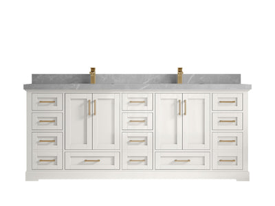 Boston 84 in. W x 22 in. D Double Sink Bathroom Vanity - Willow Bath and Vanity