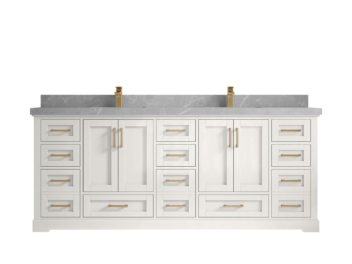 Boston 84 in. W x 22 in. D Double Sink Bathroom Vanity - photo 31