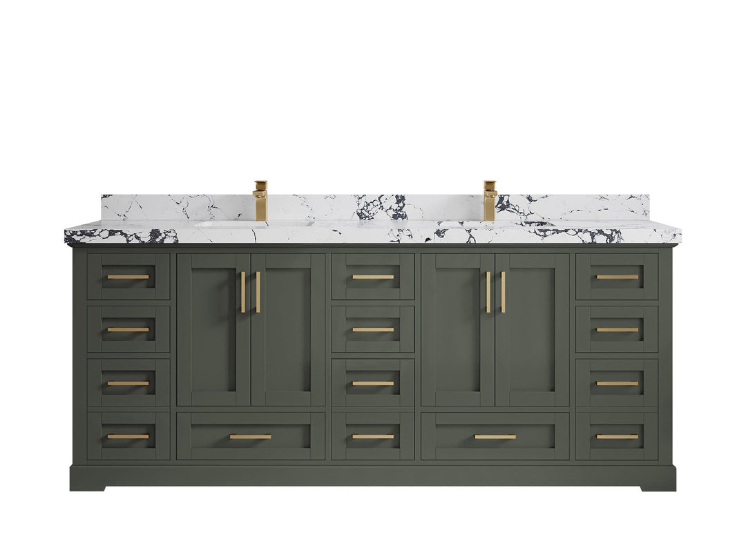 Boston 84 in. W x 22 in. D Double Sink Bathroom Vanity - Willow Bath and Vanity