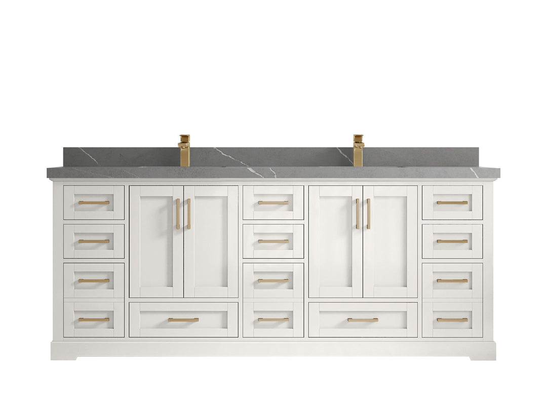 Boston 84 in. W x 22 in. D Double Sink Bathroom Vanity - Willow Bath and Vanity