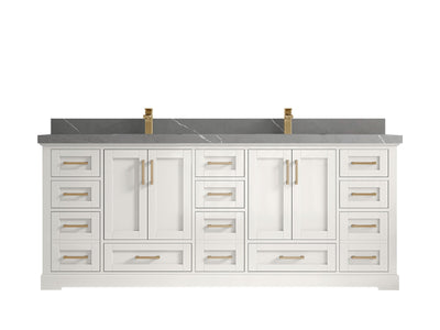 Boston 84 in. W x 22 in. D Double Sink Bathroom Vanity - Willow Bath and Vanity