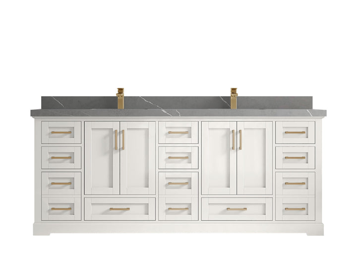 Boston 84 in. W x 22 in. D Double Sink Bathroom Vanity - photo 33