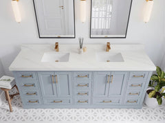 Boston 84 in. W x 22 in. D Double Sink Bathroom Vanity - photo 16