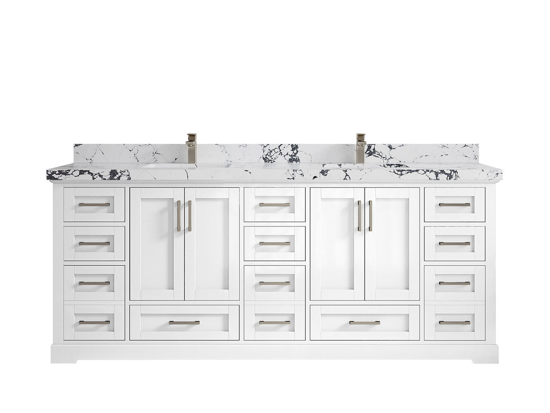 Boston 84 in. W x 22 in. D Double Sink Bathroom Vanity - Willow Bath and Vanity
