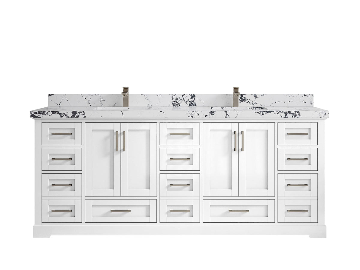 Boston 84 in. W x 22 in. D Double Sink Bathroom Vanity - Willow Bath and Vanity