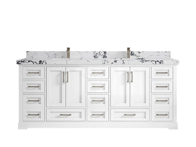Boston 84 in. W x 22 in. D Double Sink Bathroom Vanity - Willow Bath and Vanity